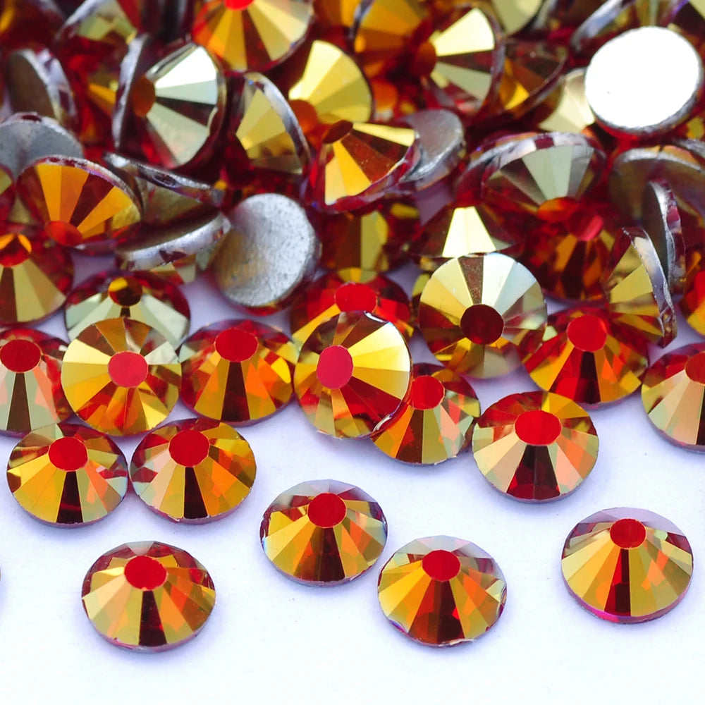 YANRUO 2058 Top Non Hotfix Flat Back Rhinestones Glass DIY Cold Fixation Nail Art Decorations Stones And Crystals Strass Crafts