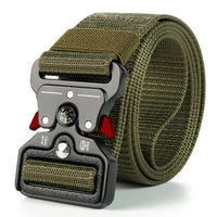 Genuine tactical belt quick release outdoor military belt soft real nylon sports accessories men and women black belt