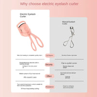 Eyelash Curler Portable Electric  Comb Eye Lash Perm Long Lasting Eyelashes Curls Thermal Eyelash Curler Makeup Tools