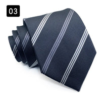 Wholesale 8CM Men's Necktie Classic Ties For Man Wedding Business Party Stripes Striped Jacquard Neck Tie Ascot Accessories