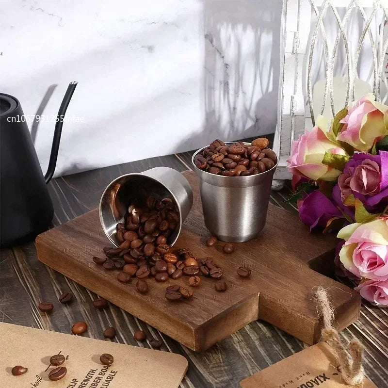 Stainless Steel Espresso Cups Double Walled Vacuum Insulated,Heat Resistant Coffee Cups Unbreakable Stemless Tumbler Small Cup