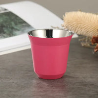 80ml Espresso Cup Small Wine Cup Stainless Steel Double Wall Insulated Coffee Cup Insulated Capsule Cup Beverage Cup Tea Cup