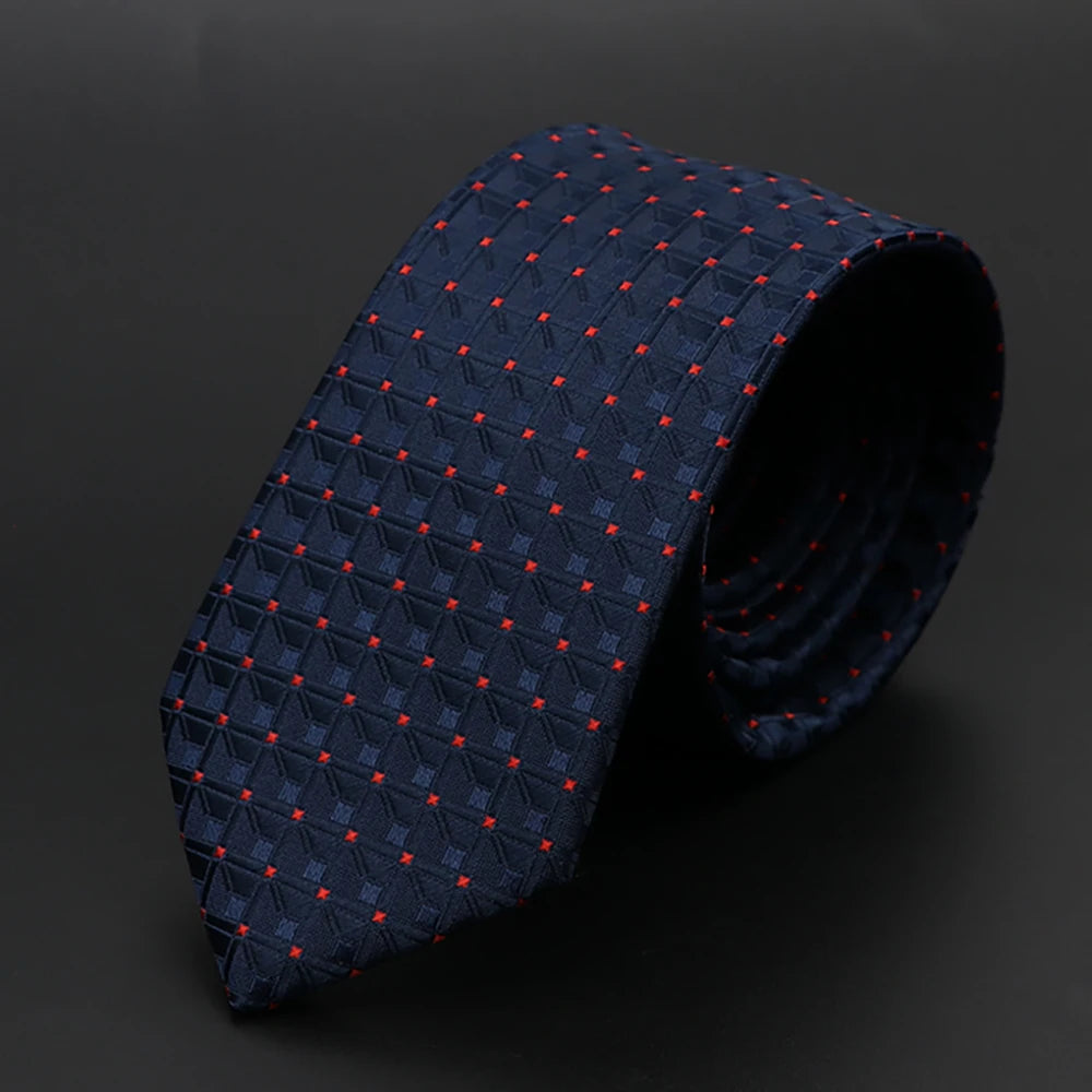 New Men Ties Solid Color Stripe Print Floral 6cm Jacquard Business Neckties Narrow Skinny Tie Wedding Prom Daily Wear Accessory