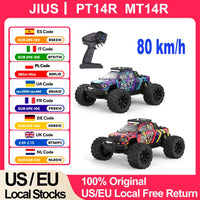 JIUSI PT14R MT14R 1/14 4WD RC Car 80km/h Brushless 2.4G Remote Control Racing Car High Speed Off-road RC Truck 3S 35C 2200mAh