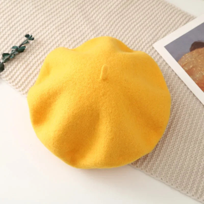 Winter Hats for Women Berets Painter Cap Autumn Winter Hat Female Flat French Artist Beret Girls Vintage Warm Casual New