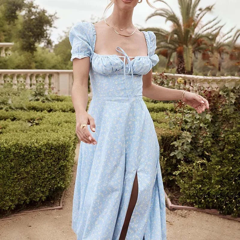 Women Floral Print Elegant A line Long Dresses Spring Summer Chic Part Mega Mart Center Women Floral Print Elegant A line Long Dresses Spring Summer Chic Part Mega Mart Center