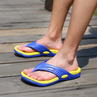 YRZL Men's Flip Flops Massage Granule Men Slippers Comfortable Beach Sandals Men Casual Shoes House Flip Flops Bathroom Shoes