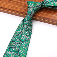 New 8CM Printing Ties For Men Necktie Paisley Floral Designer Scarf Tie For Groom Business Wedding Party