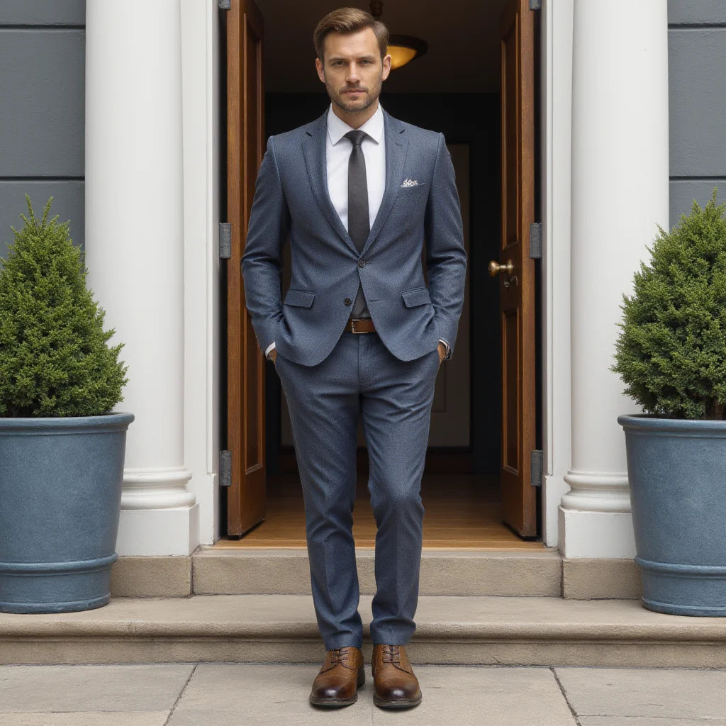 Retro Men's Casual Derby Shoes 2025 Fashion Leather Footwear New Style Men's Slip-On Comfortable Men Shoes