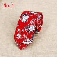 Classic Men's Flower Ties Handmade Cotton Tie For Men 6CM Narrow Floral Neckties Gift Wedding Party Casual Gravatas Paisley Tie