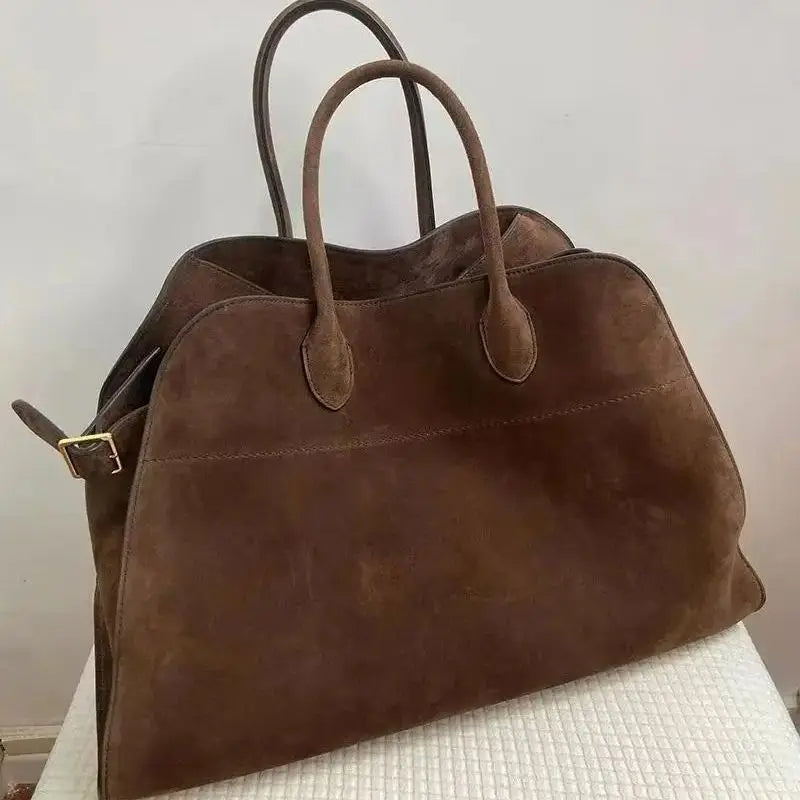 Ladies' Top-handle Bag High-end Feel Niche Design Large Capacity Vintage Commute Handbag For Autumn/winter Season