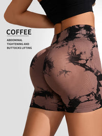 Women's high stretch fitness pants tight fitting cycling exercise yoga shorts breathable high waisted shorts 3-piece set