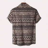 Men Clothes Summer New 3D Digital Print Casual Shirt Men Lapel Button Shirt Tops