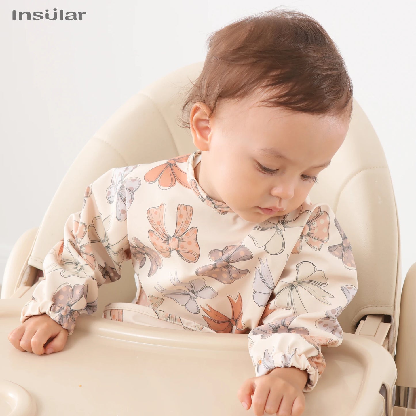 New Baby Bib with Pocket for Feeding Accessories Bibs for Children Waterproof Long Sleeve Bibs Aprons with Long Sleeve