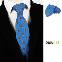 Fashion 8CM Mens Necktie Print Patterns Classic Neck Ties For Man Groom  Handfeel Polyester Necktie Business Wedding Accessories