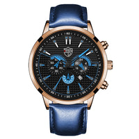 2022 reloj hombre Top Mens Business Leather Quartz Wristwatch Luxury Fashion Men Watches Calendar Date Bracelet Strap
