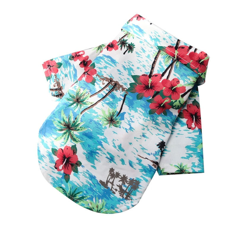 Hawaiian Style Dog T-Shirts Thin Breathable Summer Dog Clothes for Small Dogs Puppy Pet Cat Vest Chihuahua Yorkies Poodle