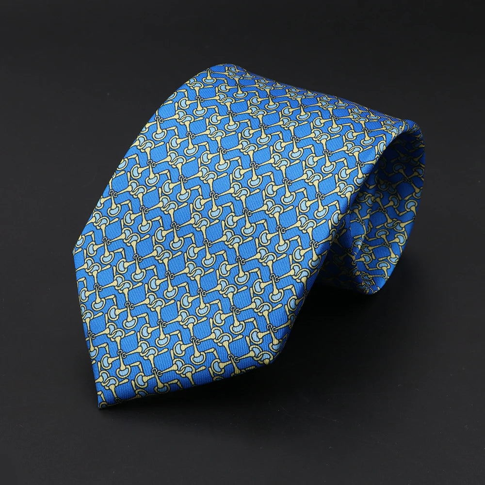 New High Quality Soft Silk Ties 51Colors Fashion 7.5cm Geometric Pattern Necktie For Men Wedding Business Meeting Suit Gravata