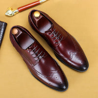 Desai 2022 New Men Dress Handmade Shoes Genuine Leather Male Oxford Italian Classic Vintage Lace-up Men&#39;s Brogue Shoes Oxford