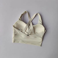 Women's High-Intensity Shock-proof All-in-one Sports Bra for Running Yoga Fitness Professional Huddle Top for All Seasons