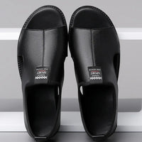 Sandals for Men Brand Casual Shoes Outdoor Fashion Men's Slippers Comfortable Beach Shoes High Quality Leather Men Flat Sandals