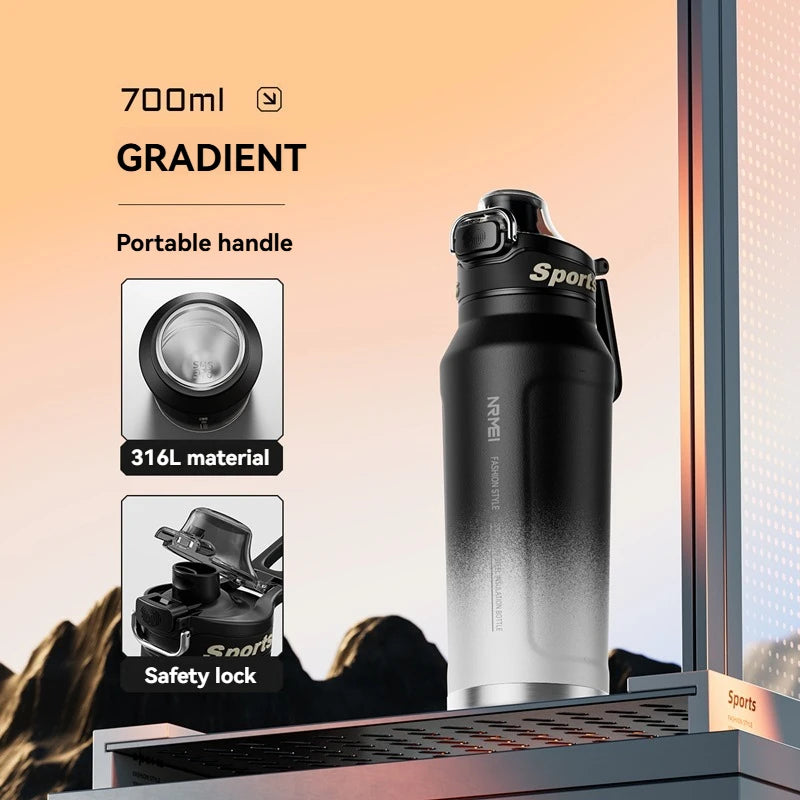 Insulated Cup Stainless Steel Outdoor Sports Water Bottle Thermal Mug Office and Home Keeps Cold and Heat Vacuum Flask