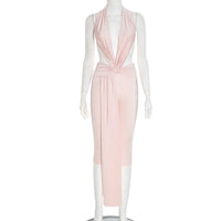 Sexy Halter V Neck Jumpsuits 2025 Women Summer Club Elegant Bodycon Luxury One Piece Party Shiny Jumpsuit Bodysuit Playsuit