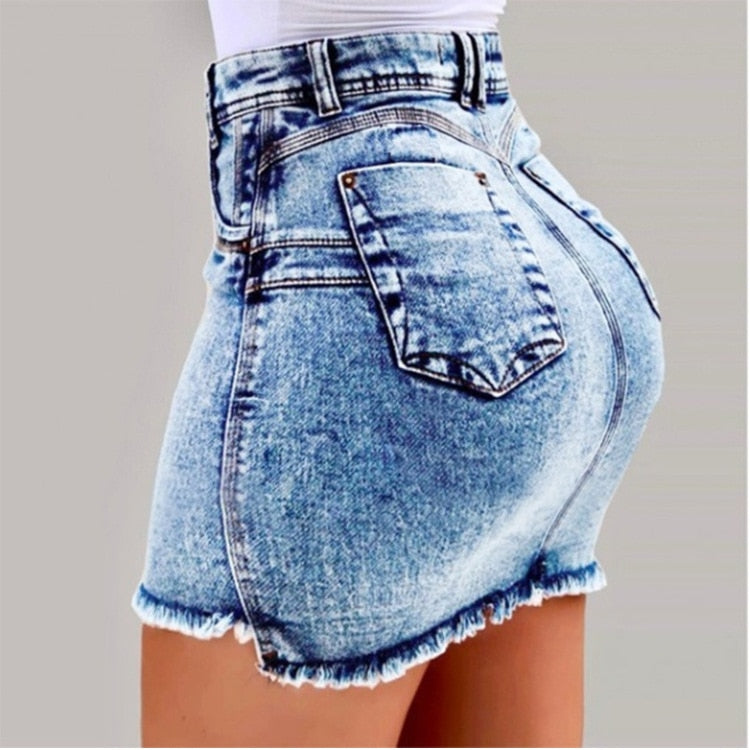 Women Sexy High Waisted Black Mini Denim Skirt Woman Fashion 2023 Summer Ladies Casual Slim Bodycon Short Jeans Skirt oversized