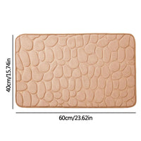 Foot Mat Coral Fleece Floor Mat Household Memory Foam Embroidered Bathroom Thickened Absorbent Floor Mat Door