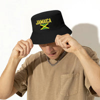 JAMAICA Flag Bucket Hats Print Cool Fans Sun Shade Simple Classic Outdoor Summer Fisherman Caps Fishing Cap