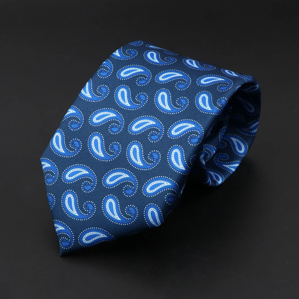 New High Quality Soft Silk Ties 51Colors Fashion 7.5cm Geometric Pattern Necktie For Men Wedding Business Meeting Suit Gravata
