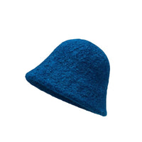 Hat, women's winter, new lamb's wool bucket hat, autumn and winter, plain makeup, small bucket hat, solid color warm pot hat