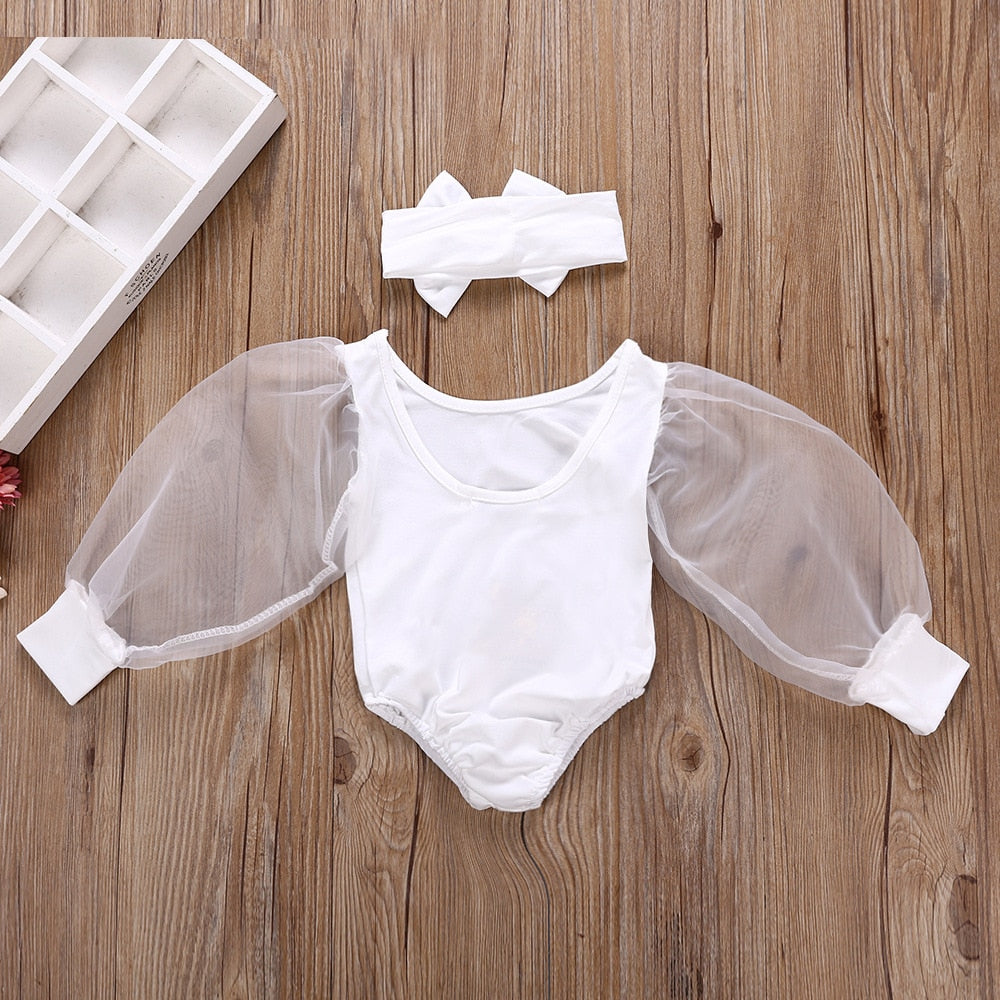 Autumn Newborn Infant Girl Clothes  Fashion Lovely Long Sleeve Bodysuit