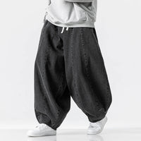 Men Harajuku Wide-leg Jeans Men Oversized Fashion Loose Cargo Denim Pants Male High Street Baggy Trousers Hip Hop Streetwear