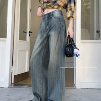 Casual Loose Jeans Wide Leg Flared Trousers High Waist Comfort Stretch Denim Pants for Women Fashion Trend  Women's jeans