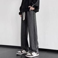 Men's Jeans Korean Version Student Casual Pants High Street Straight Loose Wide Leg Jeans Black Grey Blue Baggy Jeans