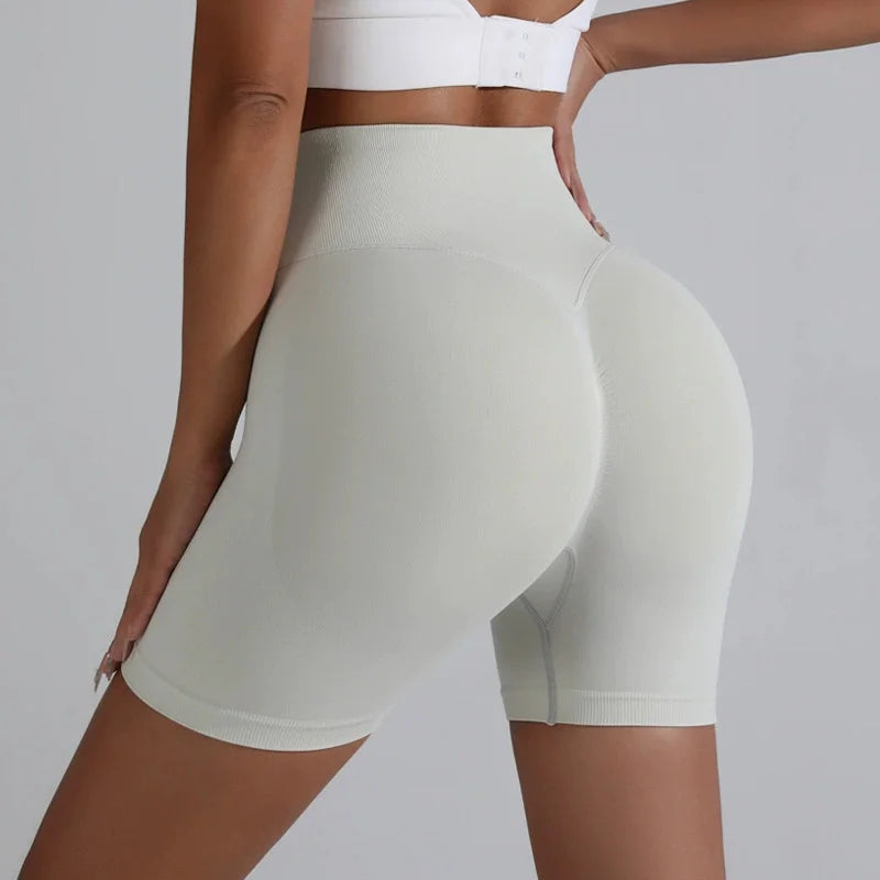 Peach Hip Lifting Sports Shorts Women High Waist Belly Slimming Running Training Quick-drying Trousers Tight Three-point Shorts