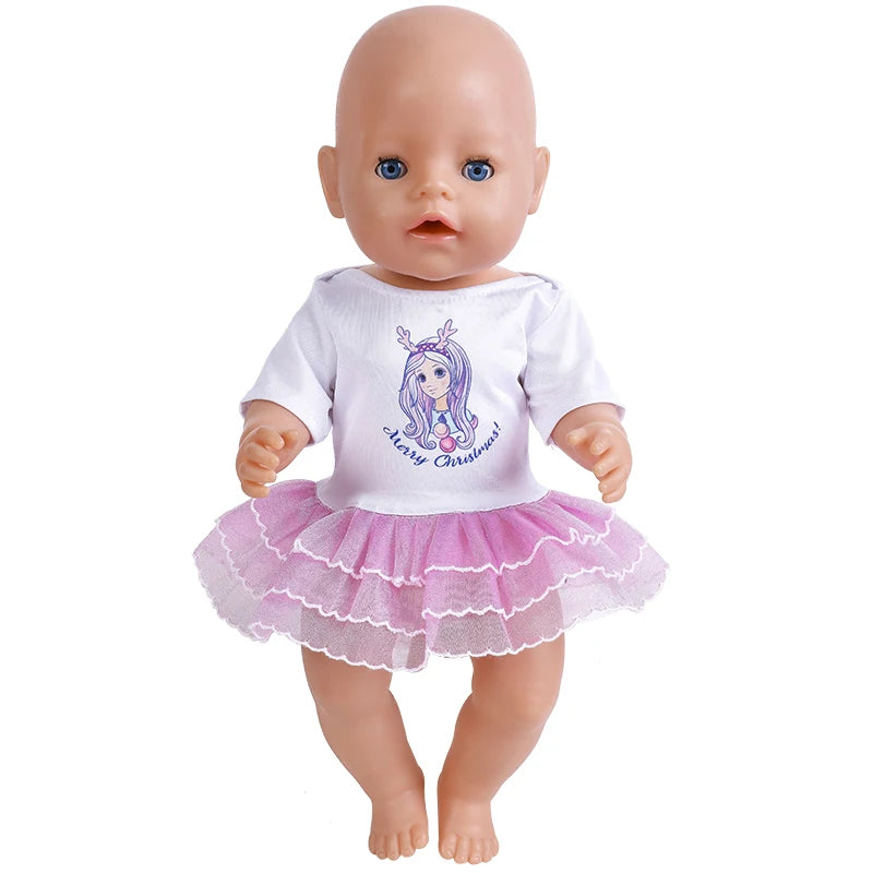 Baby New Born Doll Clothes Fit 17 Inch 43cm Dolls Fashion Mermaid Unicorn Dress Nendroid Clothes Accessories Baby Birthday Gift