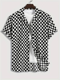 Men's Lapel Button Down Shirt T-Shirt New Floral Print Hawaii Beach Vacation Short Sleeve Breathable Fashion Men's Shirt Tops