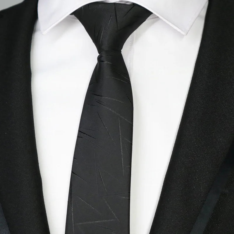 New Slim Narrow Skinny 6CM Mens Necktie Neck Ties For Man Plaids Polka Dot Stripes Jacquard Cravat Business Party Corbatas