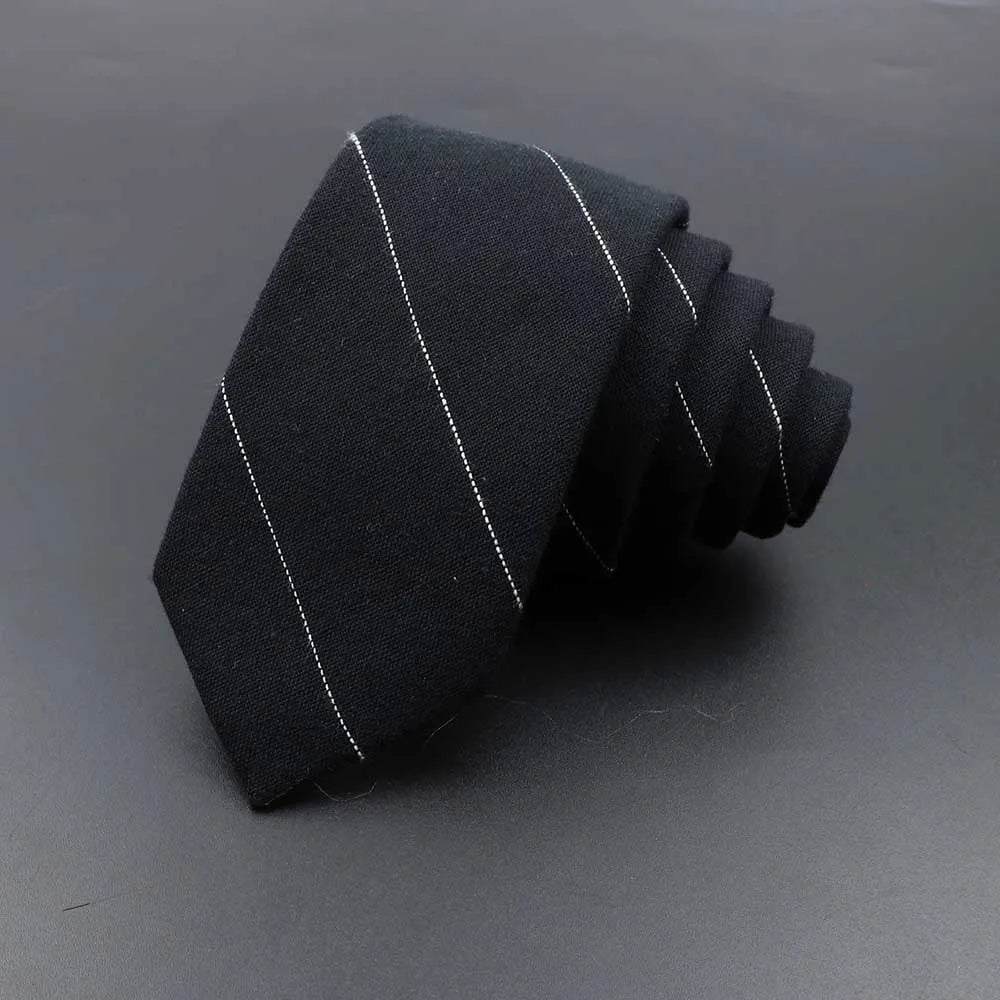 High Quality Plaid Striped Cotton Handmade Tie Men Necktie Narrow Collar Slim Casual Ties Business Party Suit Accessories Gift