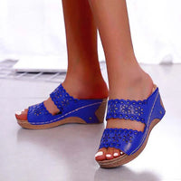 Sandals Shoes Women Summer Platform Shoes Woman Slip On Walking Shoes Wedge Women's Sandals Retro Woman Slippers Female Footwear