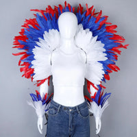 Elegant Women's 2-Piece Shawl Set Cosplay Feather Punk Style for Halloween Masquerade Ball Party Carnival New