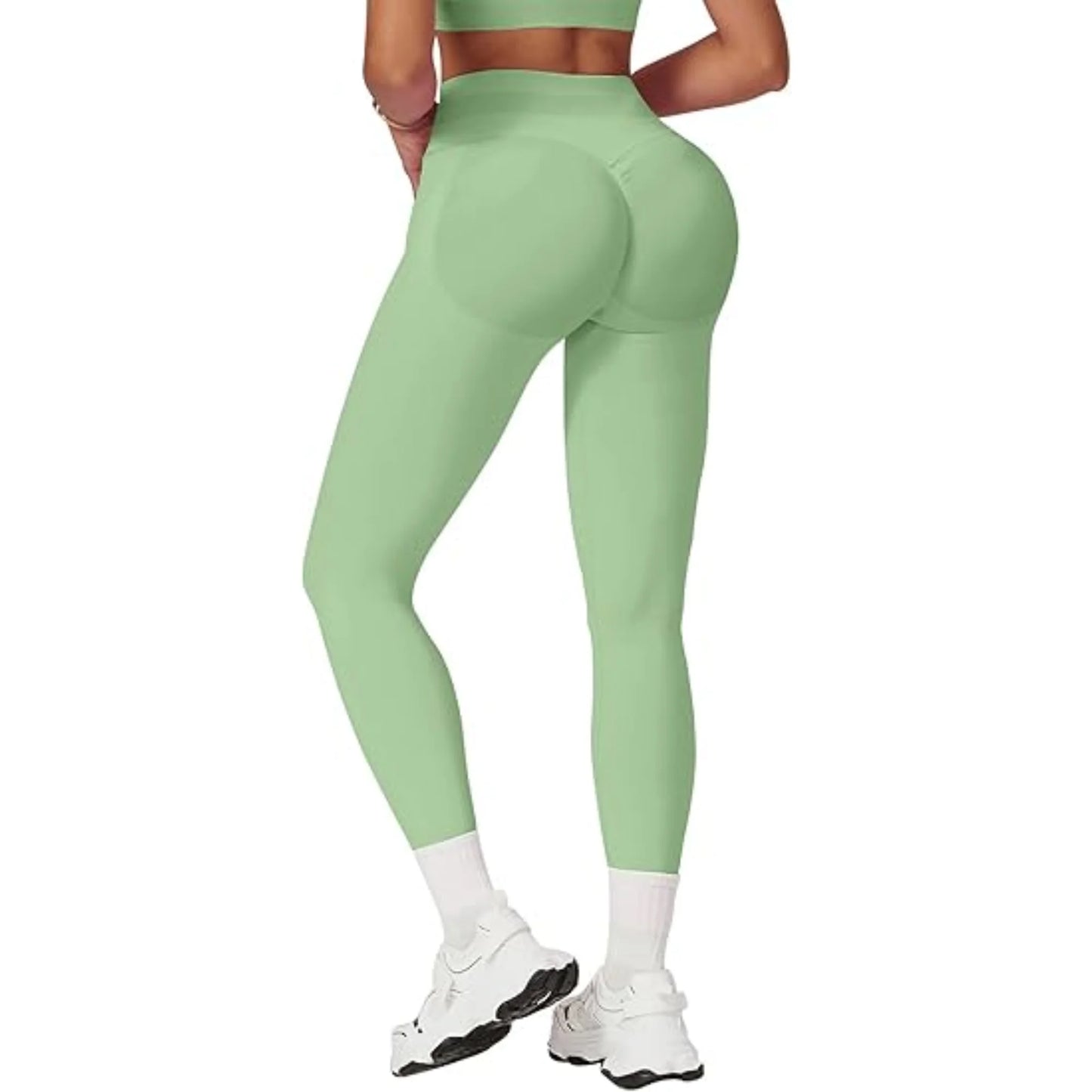 Summer Women Three Waist Gym Yoga Pants High Waist Peach Buttocks Solid Color Tight Fitting Sports Leggings Yoga Exercise Pants