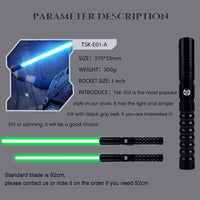TXQSABER Lightsaber RGB Smooth Swing Heavy Dueling Metal Hilt Blaster Color Change Ghost Yoda Jedi Cosplay Toys Laser Sword