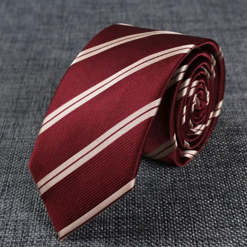 New Skinny 6CM Mens Necktie Slim Narrow Ties For Man Plaids Striped Paisley Jacquard Cravat Business Party Corbatas Neck Tie