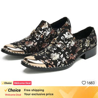 Spring/Autumn Men's Genuine Leather Pointed Toe Slip-On Brown Business Office Wedding For Men Flats Shoes