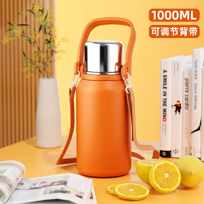 New large-capacity stainless steel insulated water cup outdoor sports food-grade insulated kettle