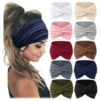 Boho Headbands For Women Workout Yoga Twisted Headwraps Wide Knotted Head Bands Hair Styling Accessories For Girls