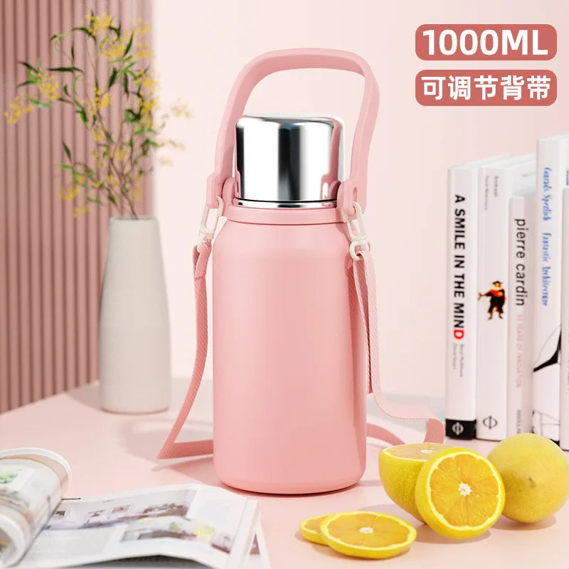 New large-capacity stainless steel insulated water cup outdoor sports food-grade insulated kettle